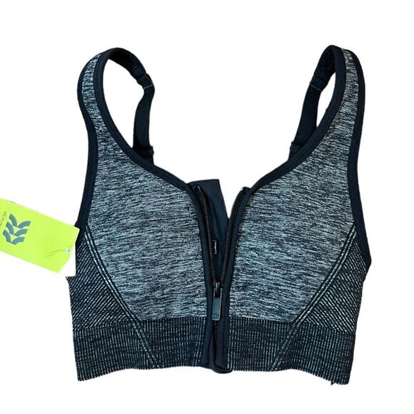 All In Motion Black And Gray Front Closure Sports Bra, Size XS, NWT - Picture 4 of 13